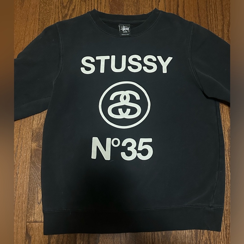 Black Stussy Crewneck Sweatshirt - Picture 3 of 5